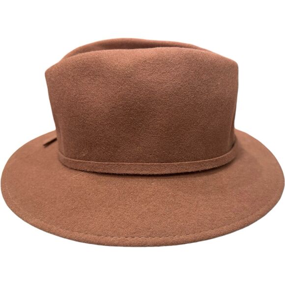 Vintage B. Altman & Co New York Tan Brown Bowler Fedora Hat 100% Wool England main image 8